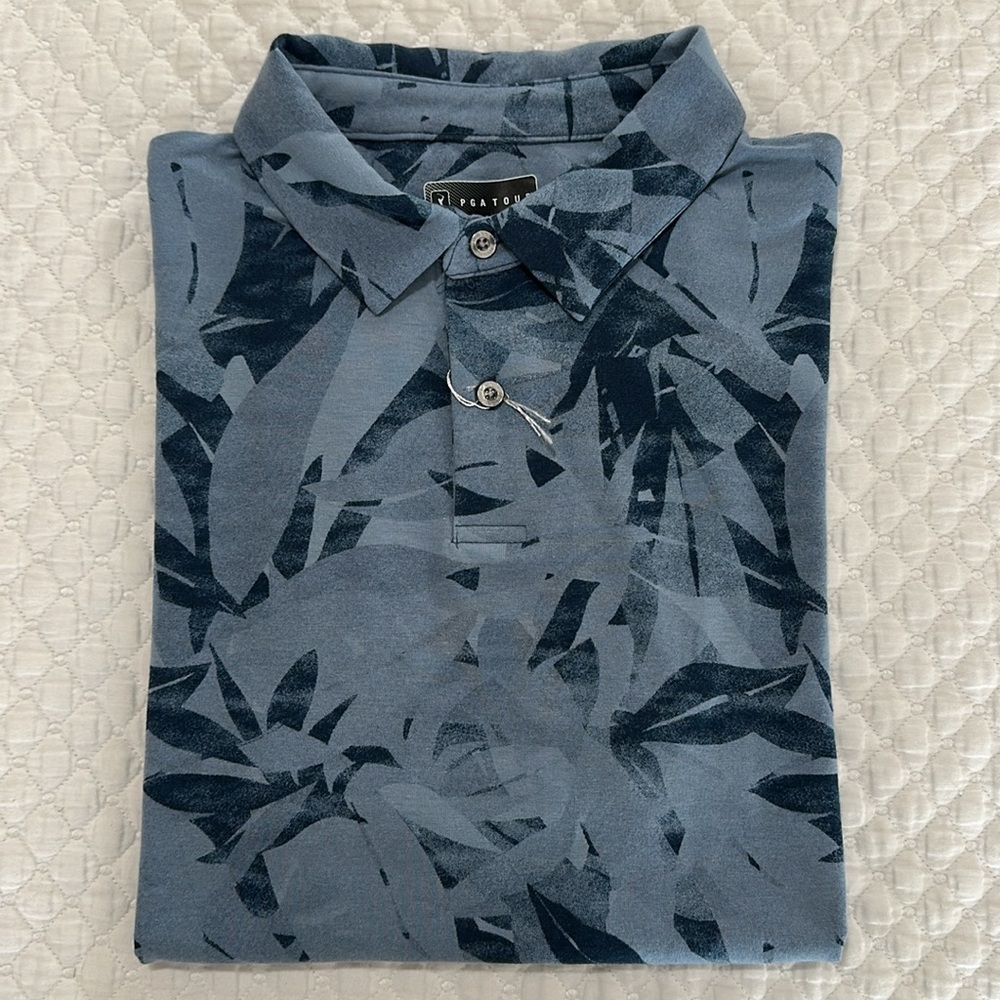PGA Tour Tropical Print Polo